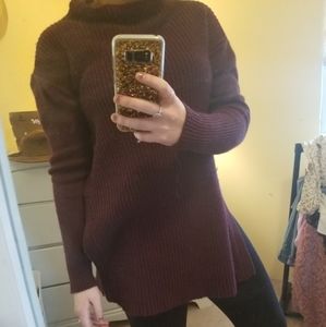 ❤Dark wine sweater tunic